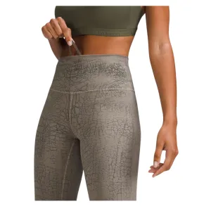 Lululemon Wunder Train High-Rise Crop 23" Thread Dye Rover Black Size 6