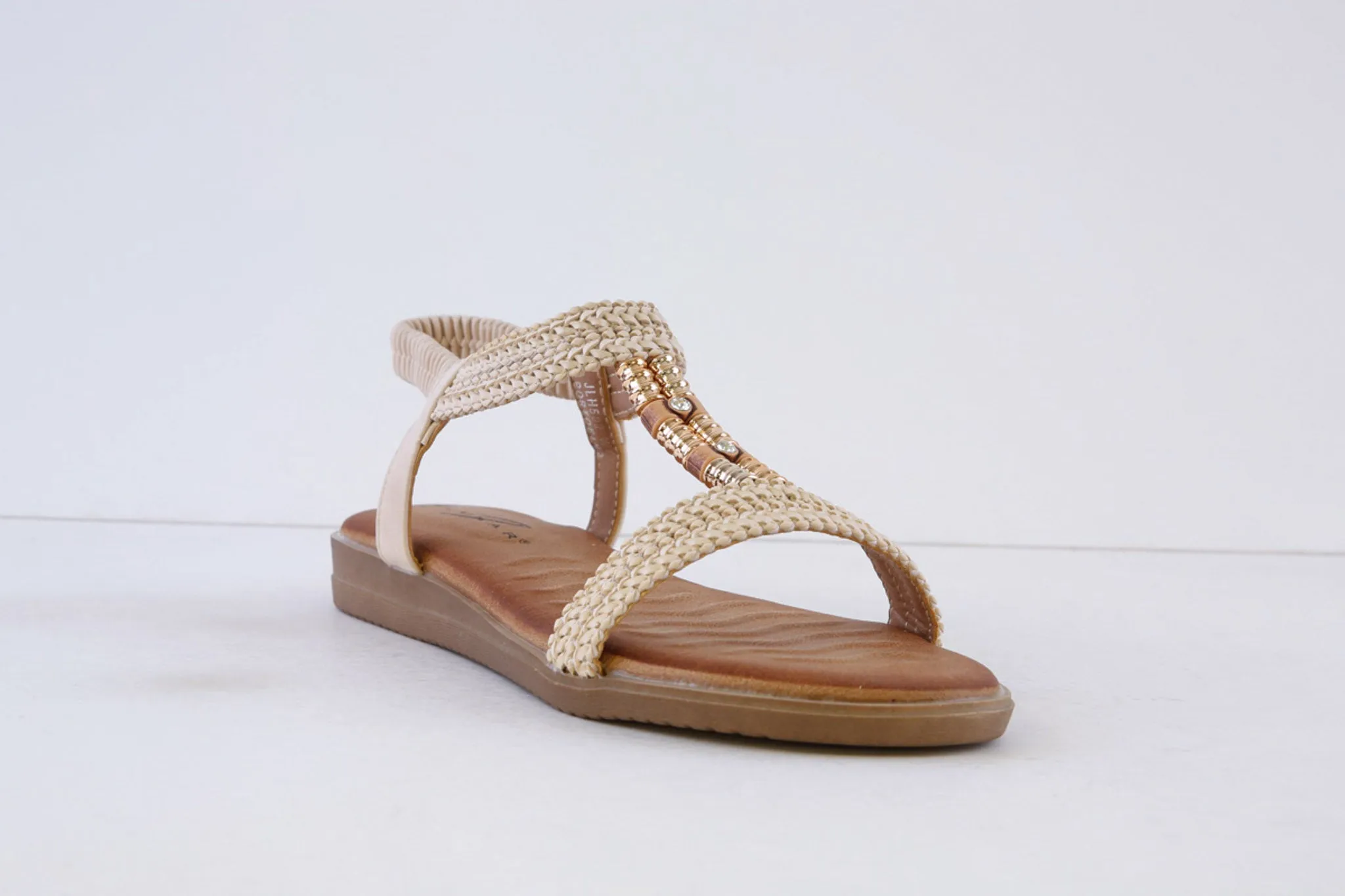 LUNAR - JLH502 PORTOFINO - FLAT FASHION SANDAL - BEIGE