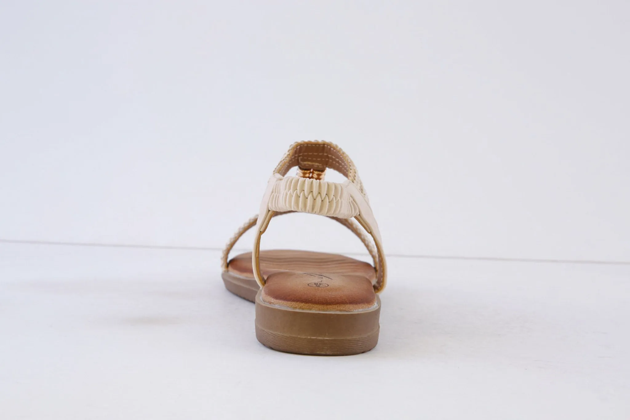 LUNAR - JLH502 PORTOFINO - FLAT FASHION SANDAL - BEIGE