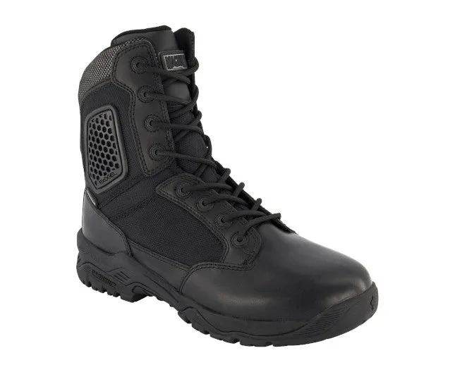 MAGNUM STRIKE FORCE 8.0 BOOTS, WATERPROOF, SIDE ZIP, BLACK, STYLE 5432