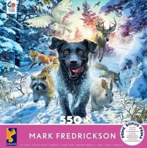 MARK FREDRICKSON - BLACK LAB - 550 PIECE PUZZLE