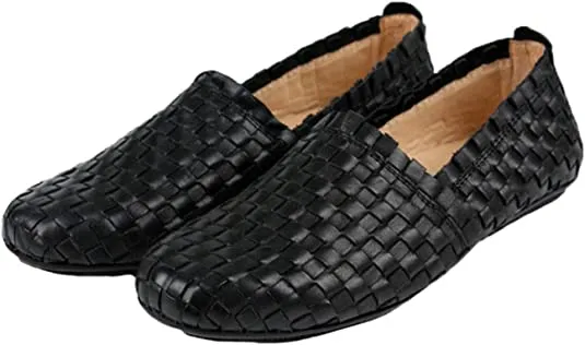 Men's Woven Slip On Loafers Driving Flats