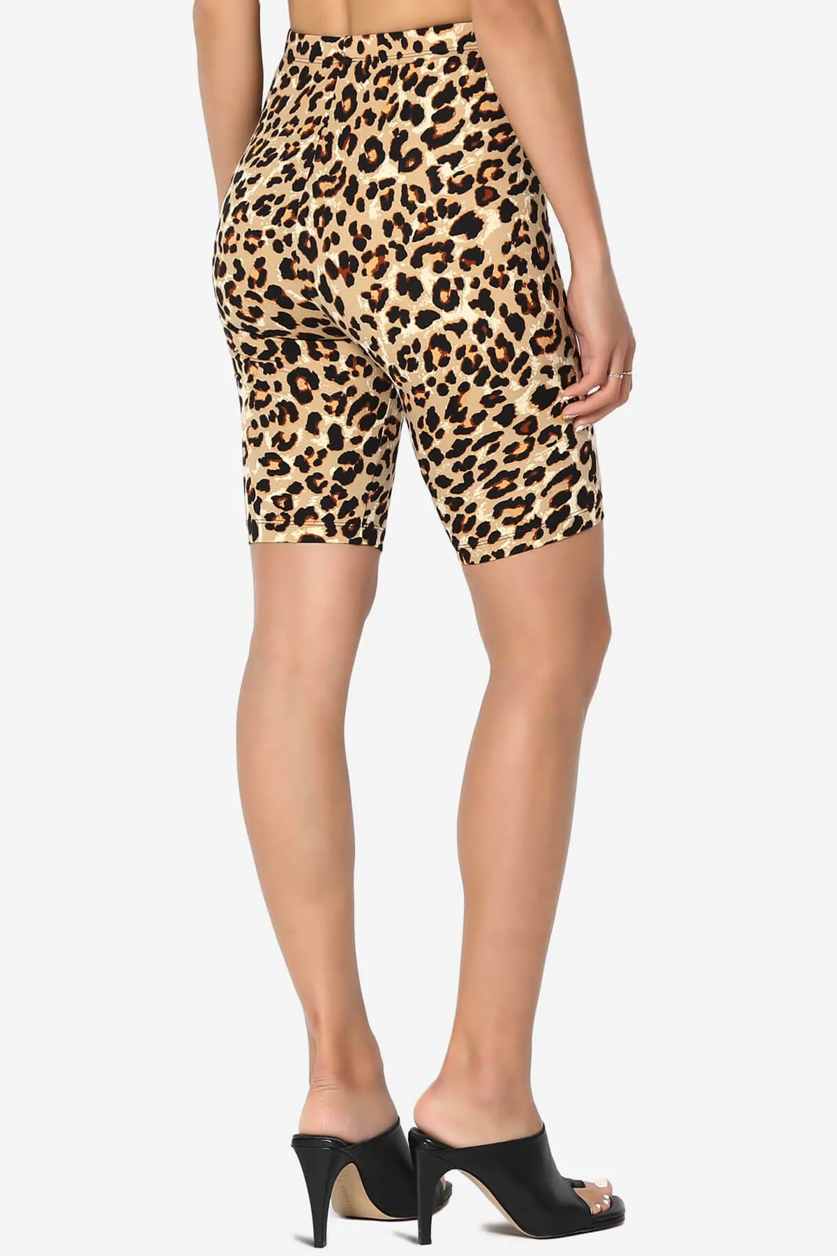 Michigan Leopard Print Microfiber Bike Short Leggings