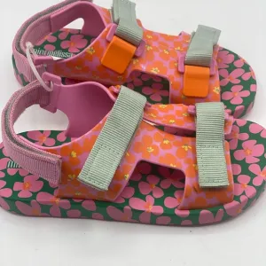 Mini Melissa Pink &amp;Green Fábula EditionPing Pong Sandals