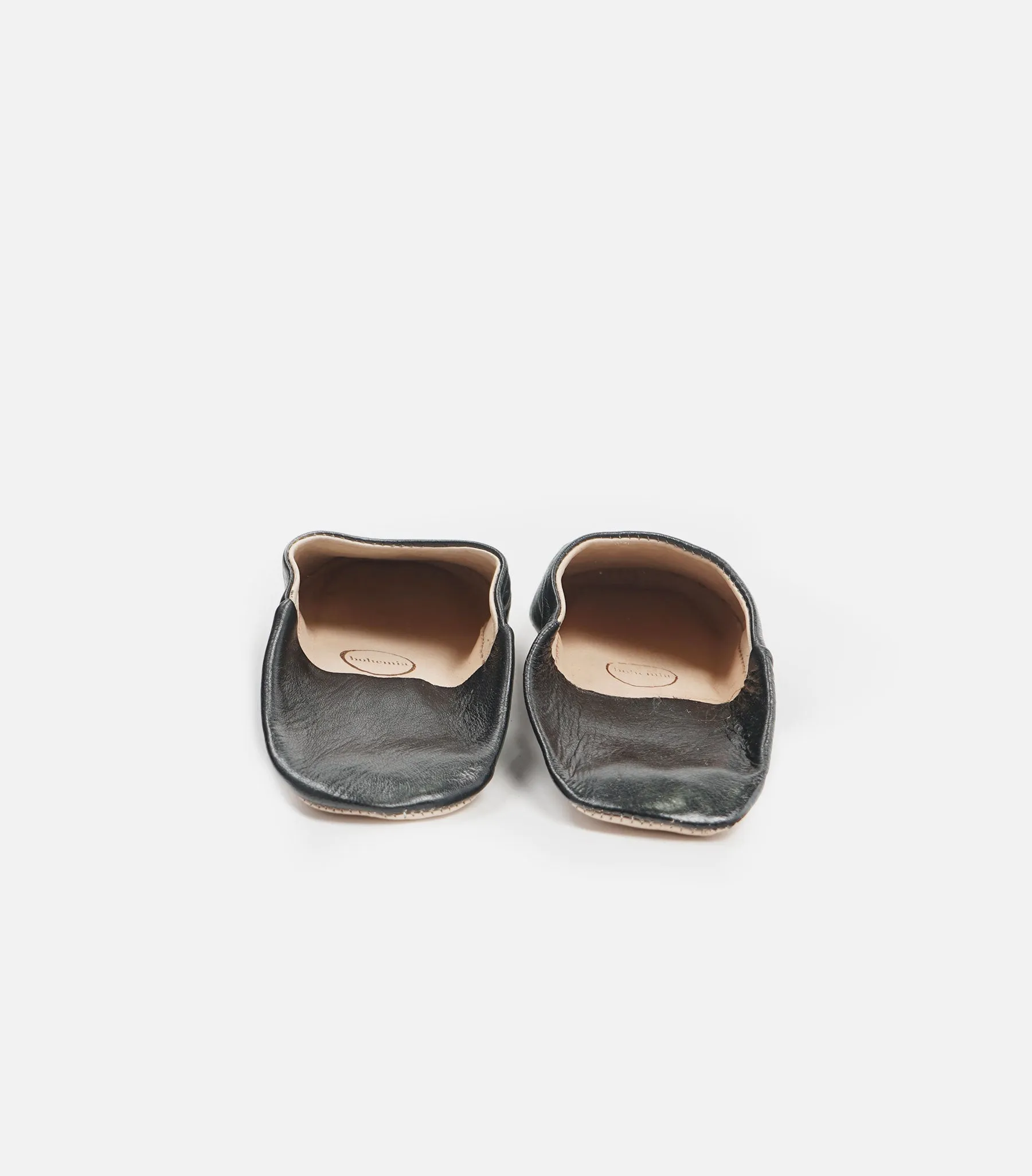 Moroccan Babouche Basic Slippers / Black
