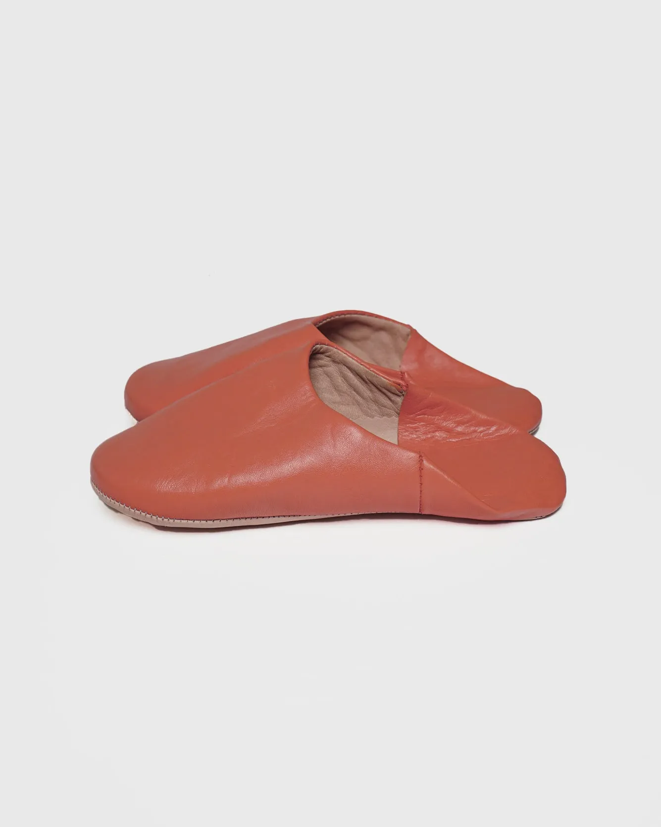 Moroccan Babouche Basic Slippers / Terracotta