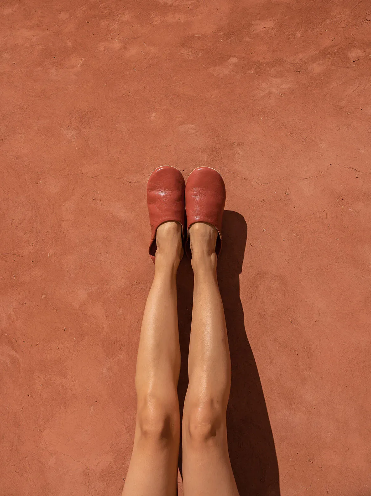 Moroccan Babouche Basic Slippers / Terracotta