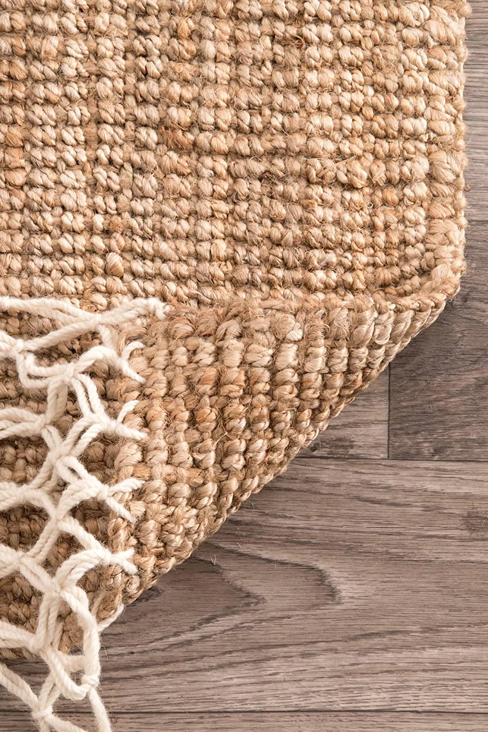 Nuloom 3' x 5' Hand Woven Jute & Wool Raleigh Rug in Natural!