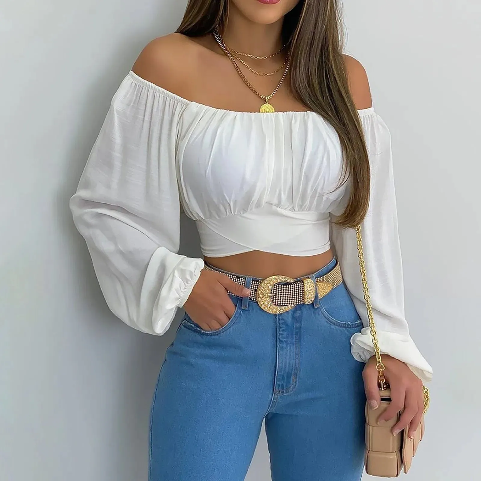 Obsidian Phoenix Women's Luxury Off-Shoulder Blouse