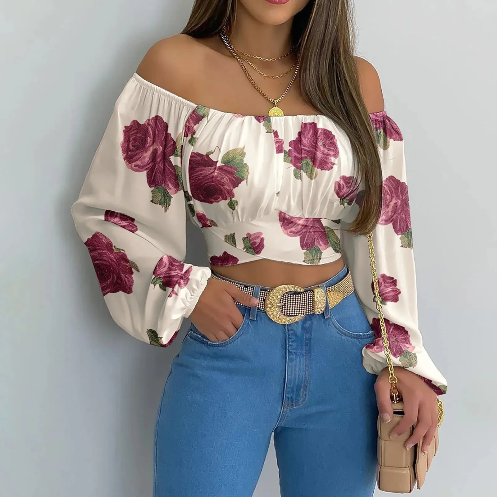 Obsidian Phoenix Women's Luxury Off-Shoulder Blouse