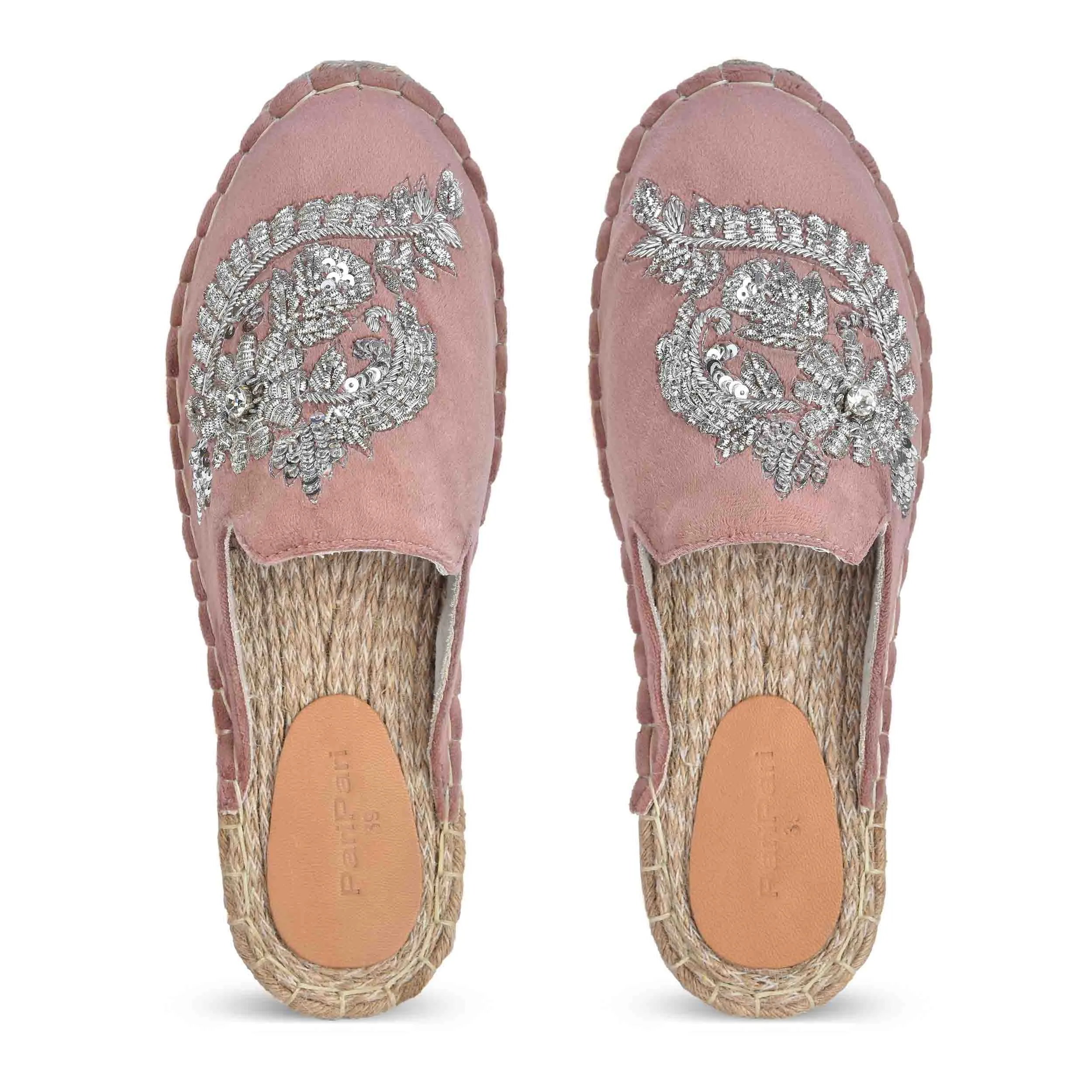Ottoman Blush Pink Espadrilles Flats