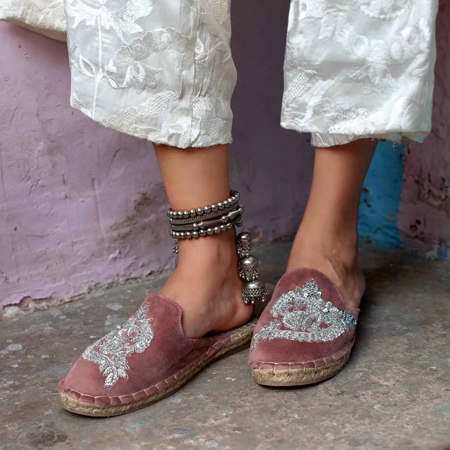 Ottoman Blush Pink Espadrilles Flats