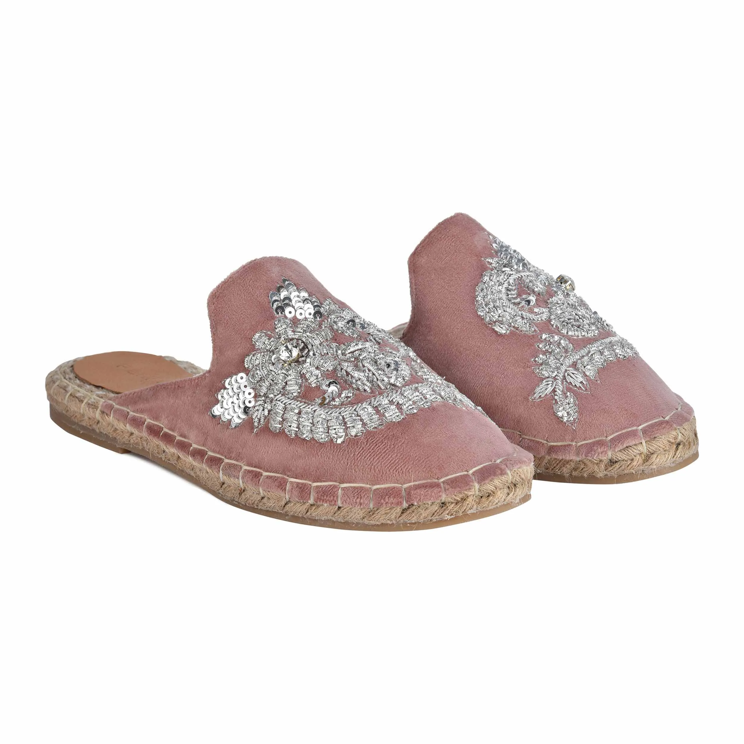 Ottoman Blush Pink Espadrilles Flats