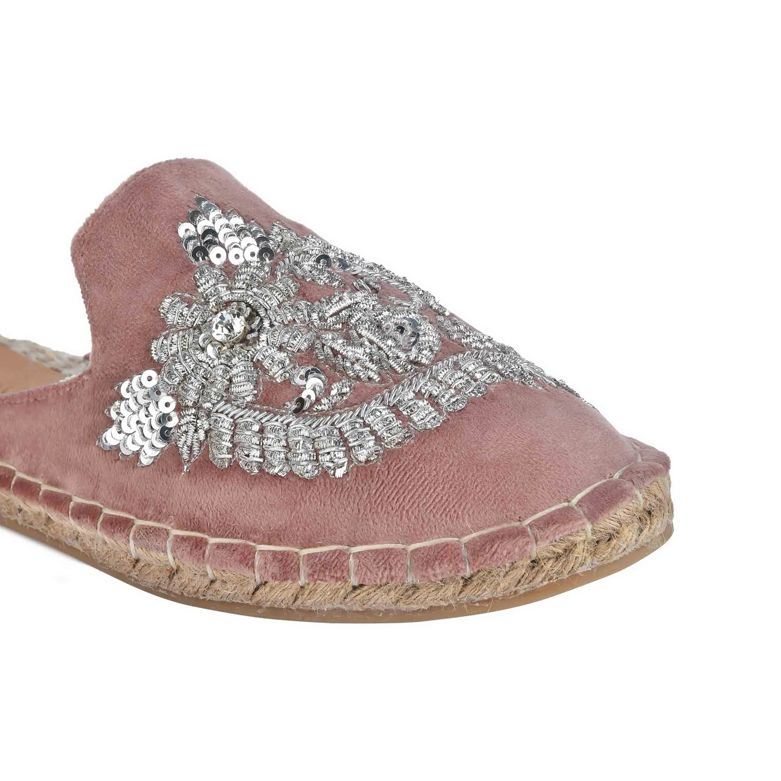 Ottoman Blush Pink Espadrilles Flats