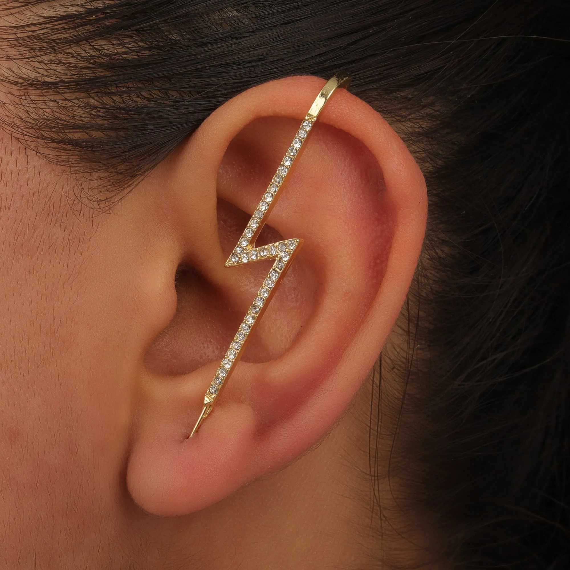 Pack Of 4 Thunderbolt Cross And Butterfly Ear Cuff