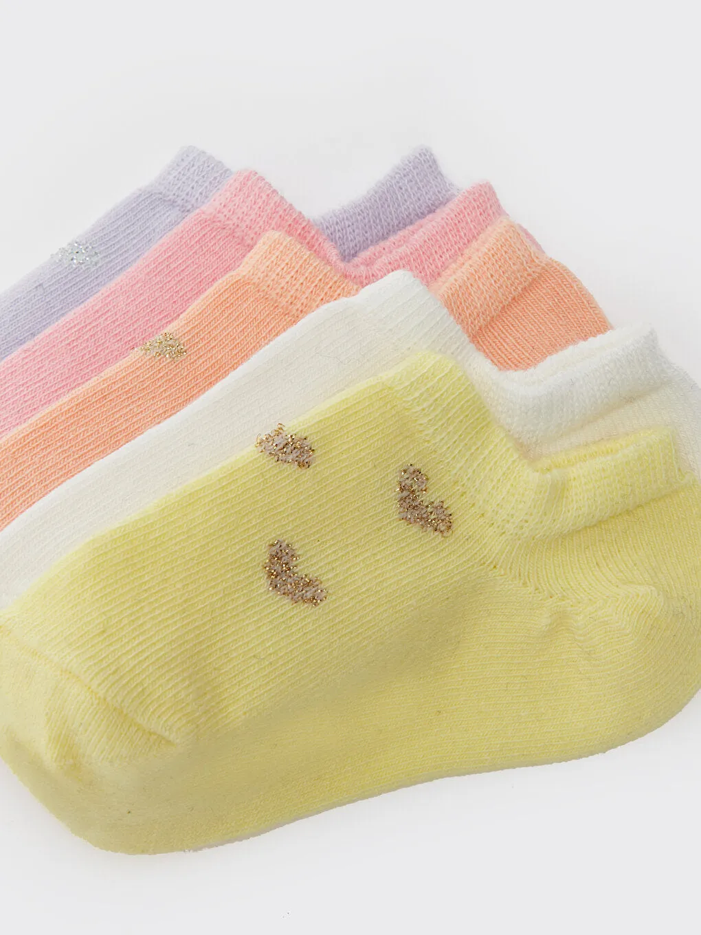 Patterned Baby Girl Booties Socks 5-pack