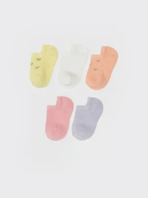 Patterned Baby Girl Booties Socks 5-pack