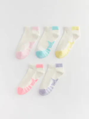 Patterned Girl's Booties Socks 5-pack