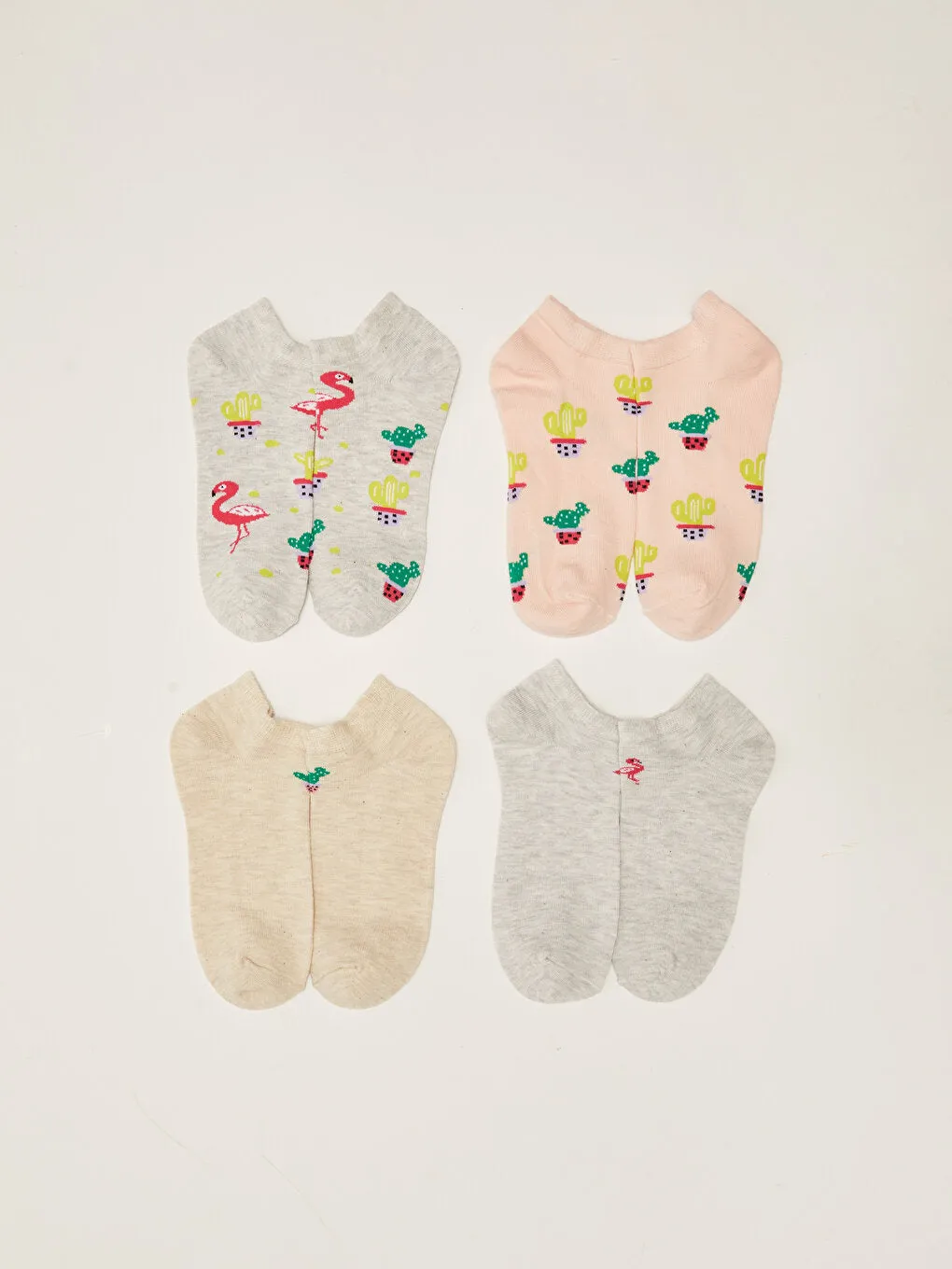 Patterned Women's Booties Socks 5 Pack