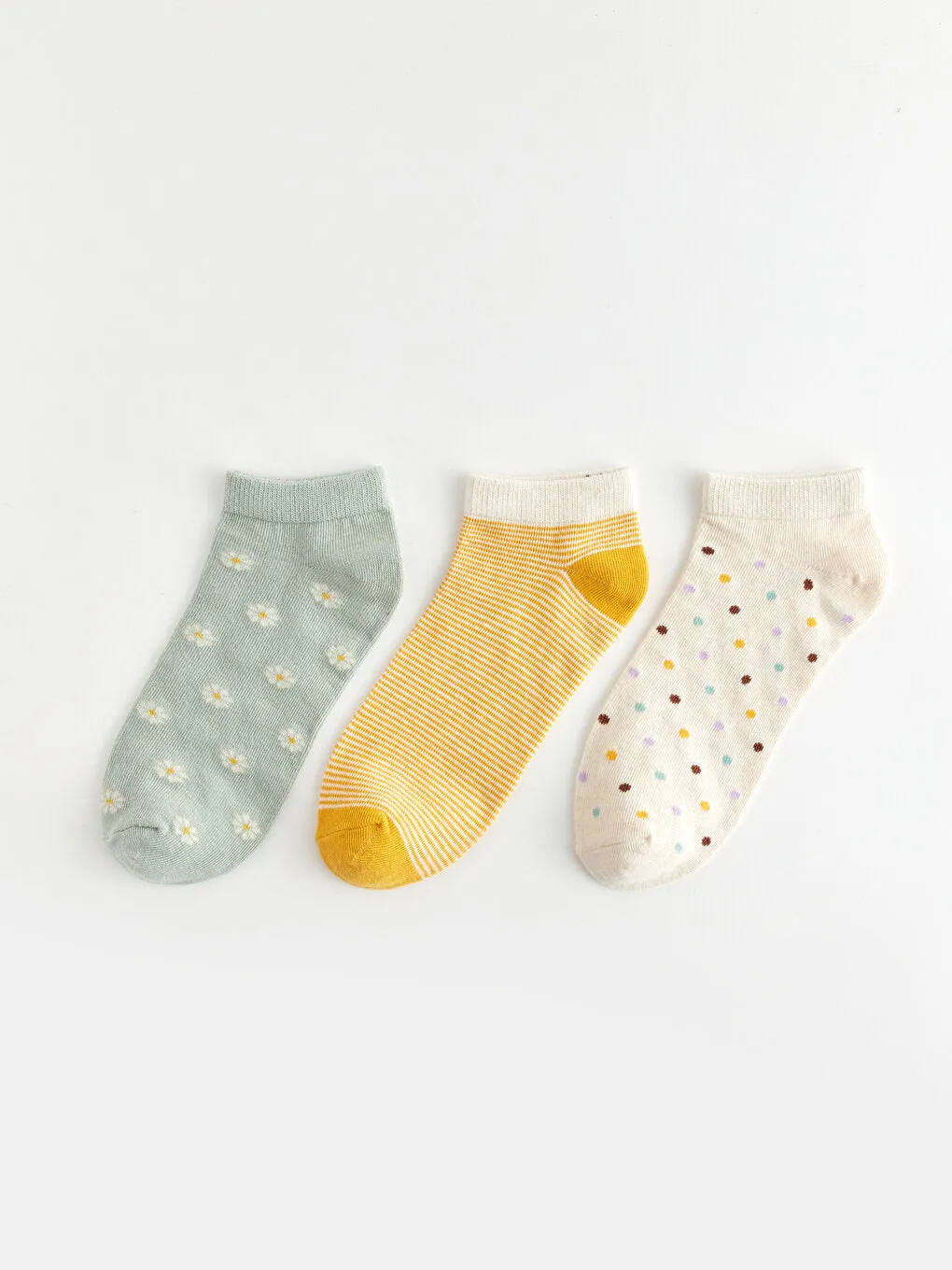 Patterned Women's Booties Socks Pack of 3