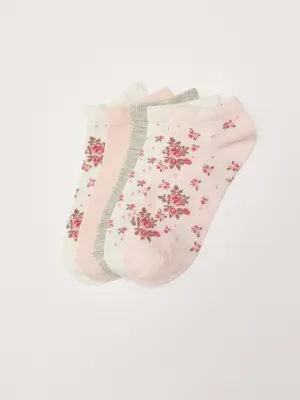 Patterned Women's Booties Socks Pack of 5