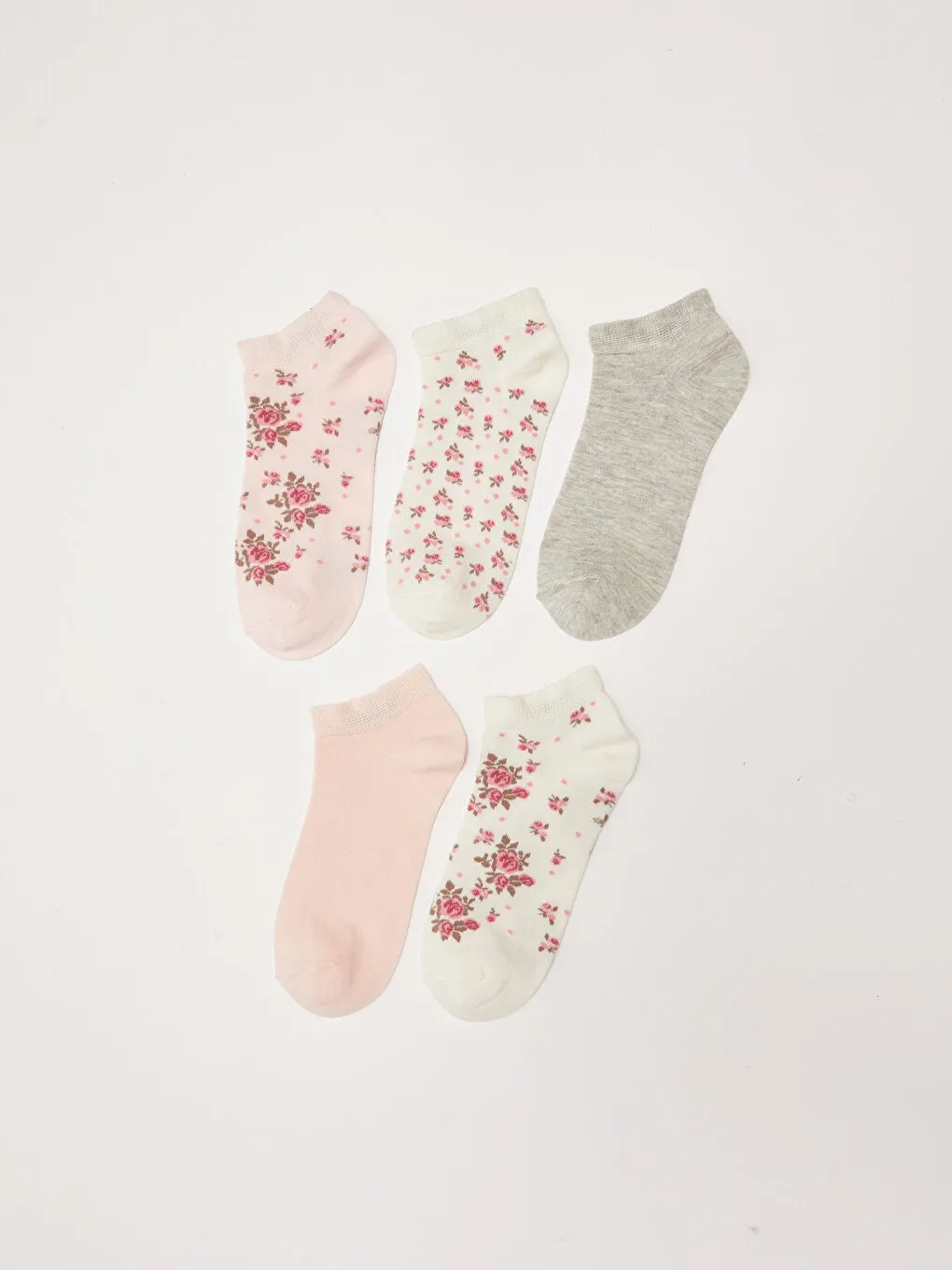 Patterned Women's Booties Socks Pack of 5
