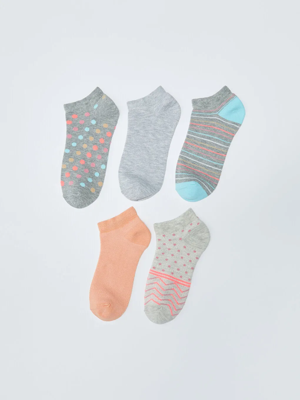 Patterned Women's Booties Socks Pack of 5