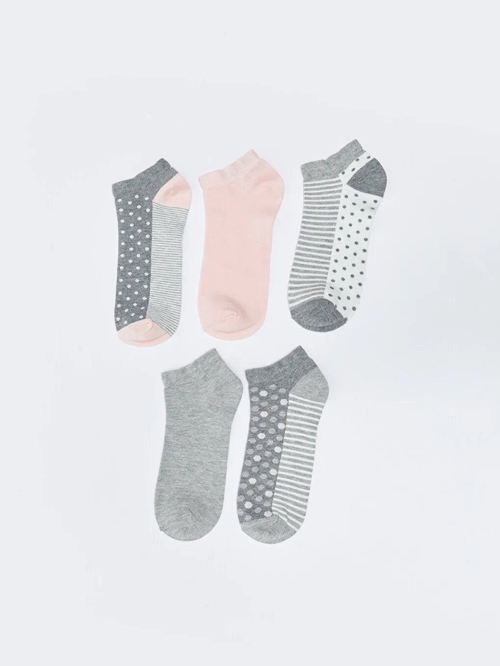 Patterned Women's Booties Socks Pack of 5