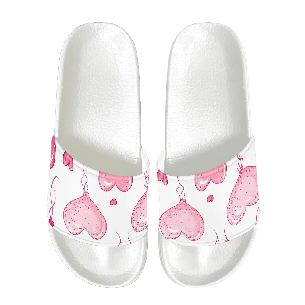 Pink Heart Balloon Slide Sandals