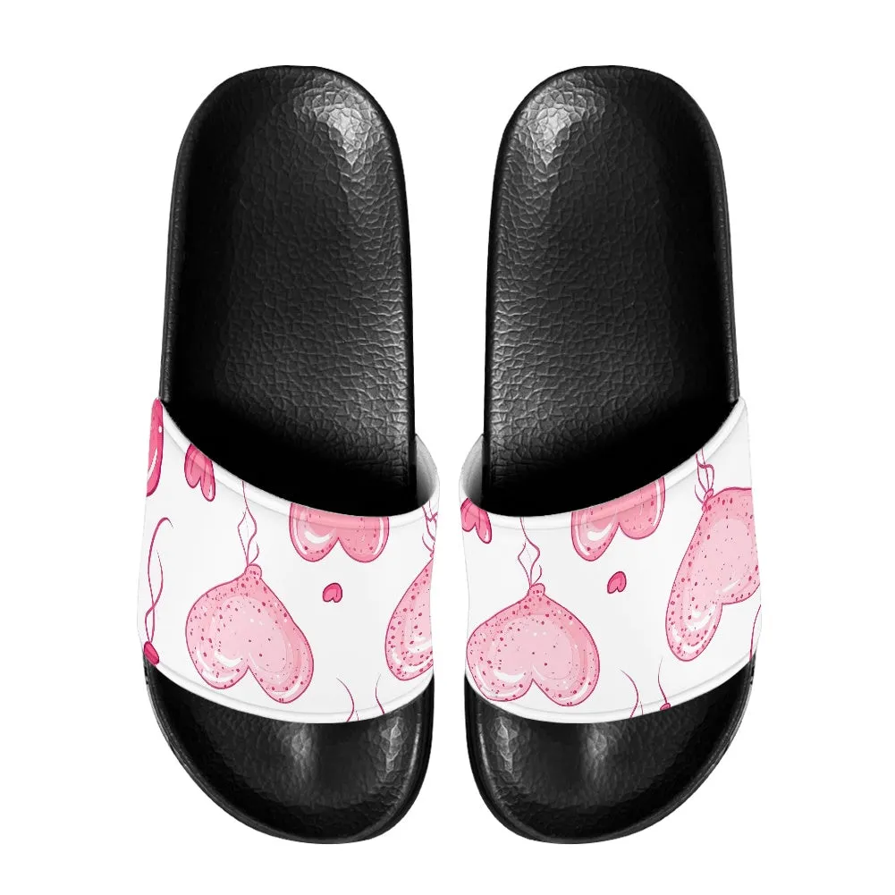 Pink Heart Balloon Slide Sandals