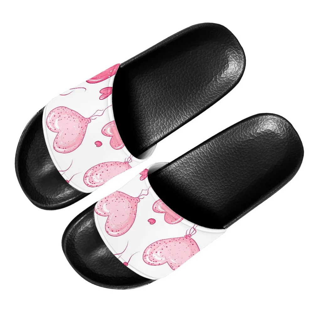 Pink Heart Balloon Slide Sandals