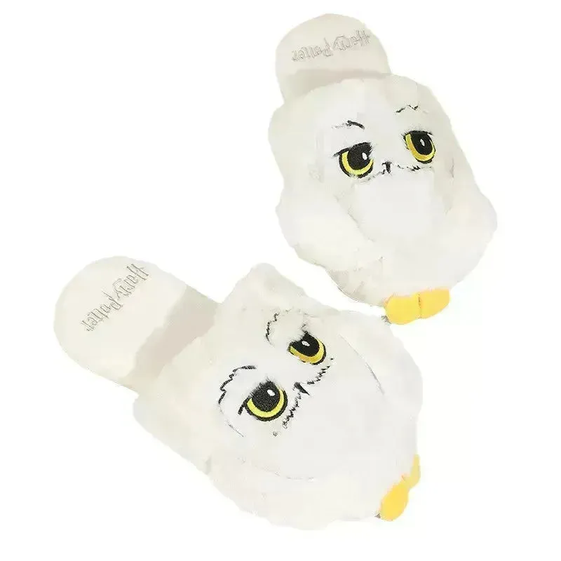 Plush Hedwig Owl Slippers