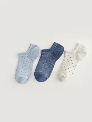 Polka Dot Women's Booties Socks Pack of 3