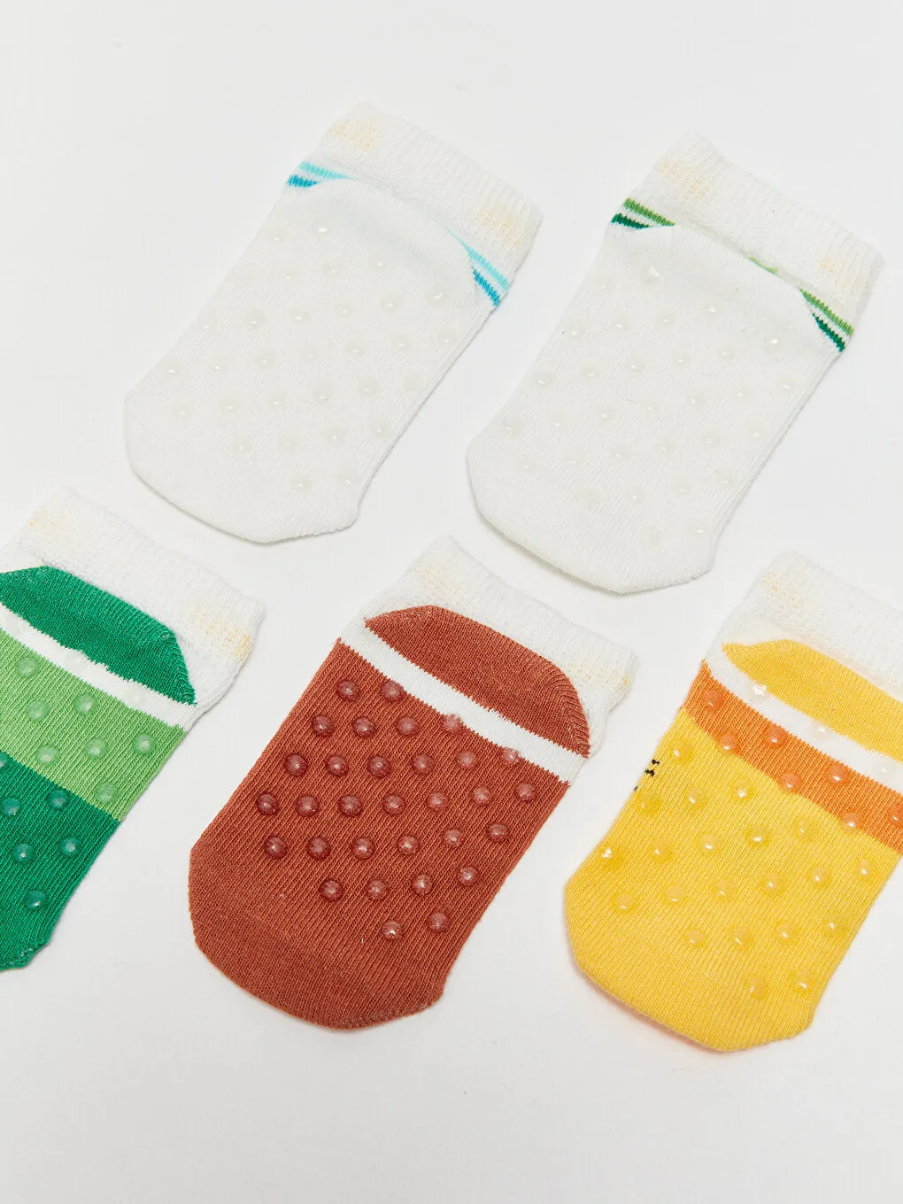 Printed Baby Boy Booties Socks 5-pack