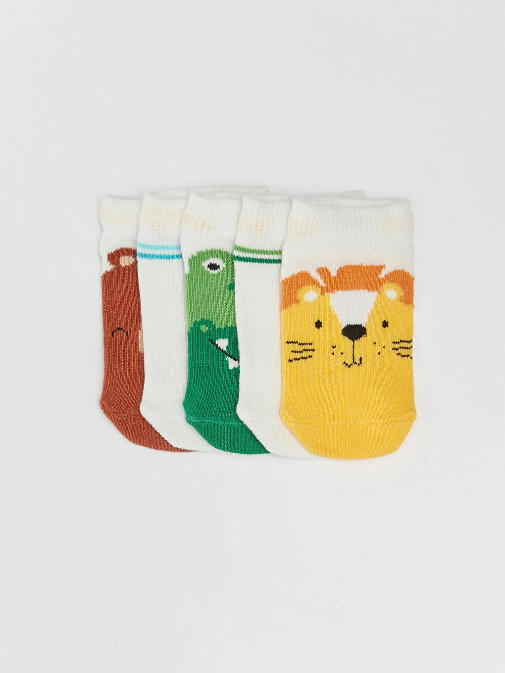 Printed Baby Boy Booties Socks 5-pack