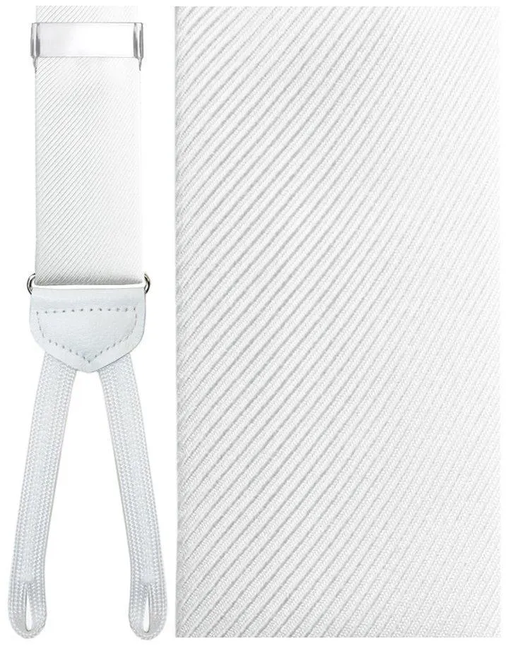 "Firenze" White Suspenders