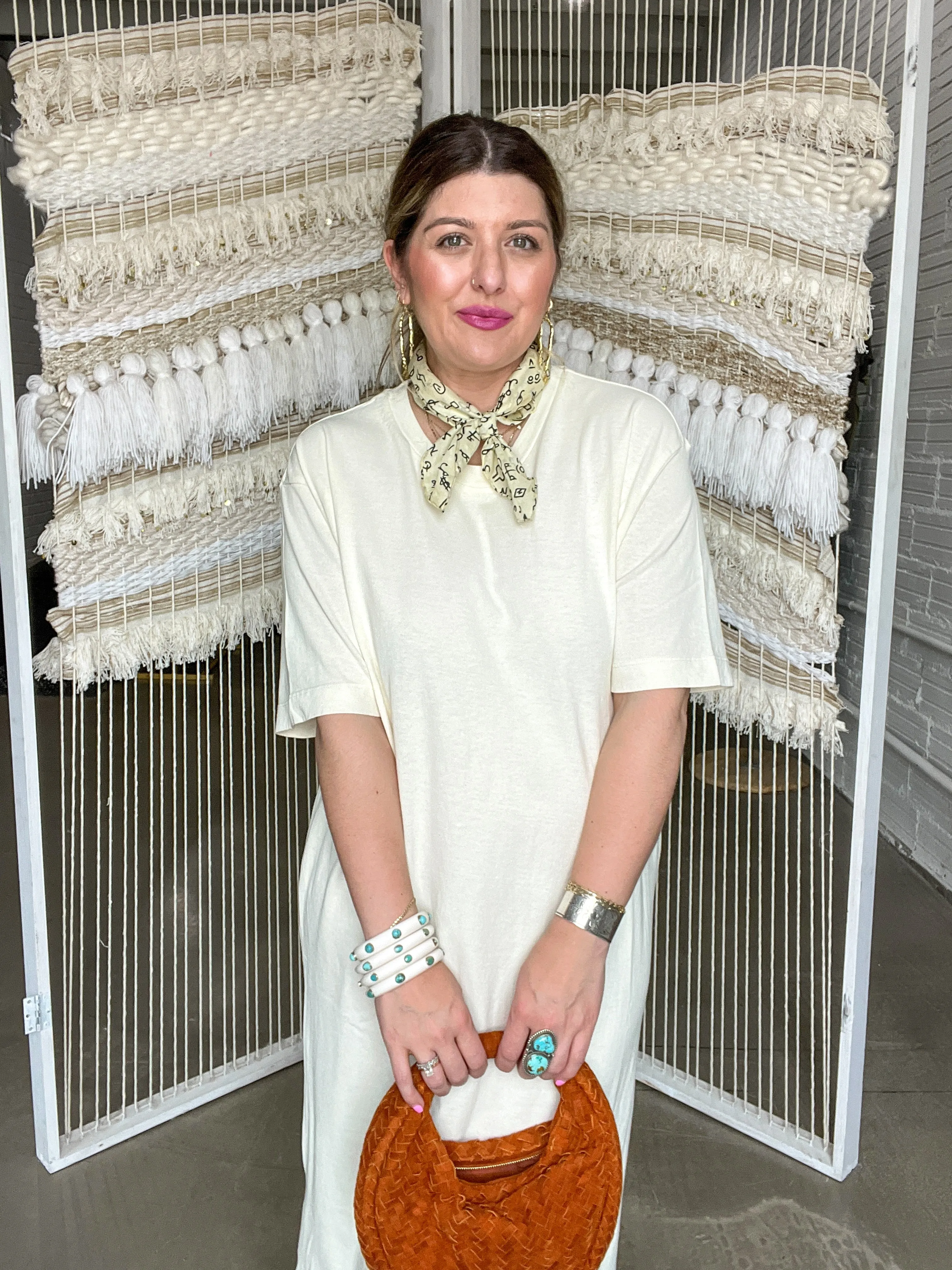 Relaxed T-Shirt Maxi Dress - White