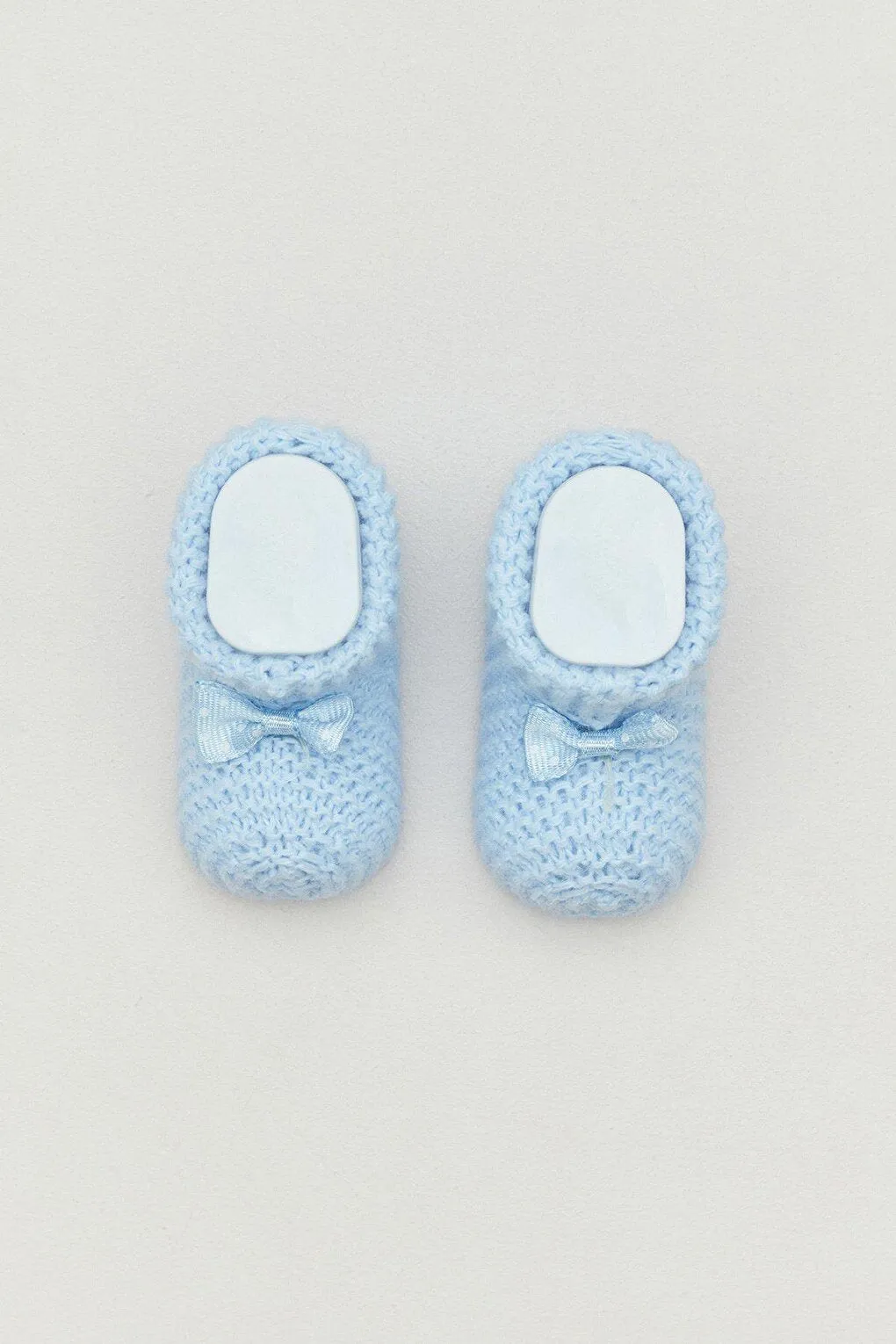 Ribbon Knitted Unisex Baby Booties