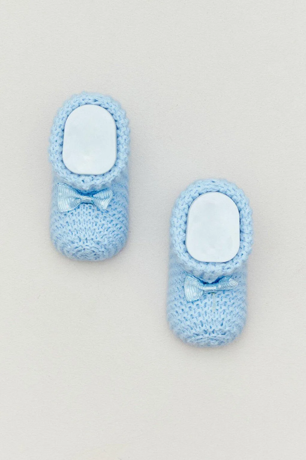 Ribbon Knitted Unisex Baby Booties