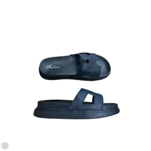 Sandals Heels Platform By Clothes Mentor In Black, Size: 7.5