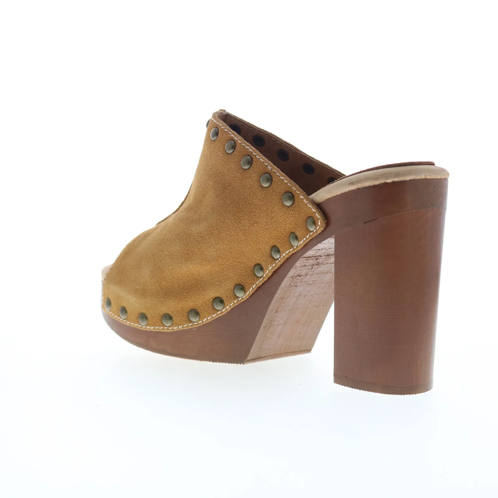 Sbicca Crowley PS113 Womens Brown Suede Slip On Mule Sandals Shoes