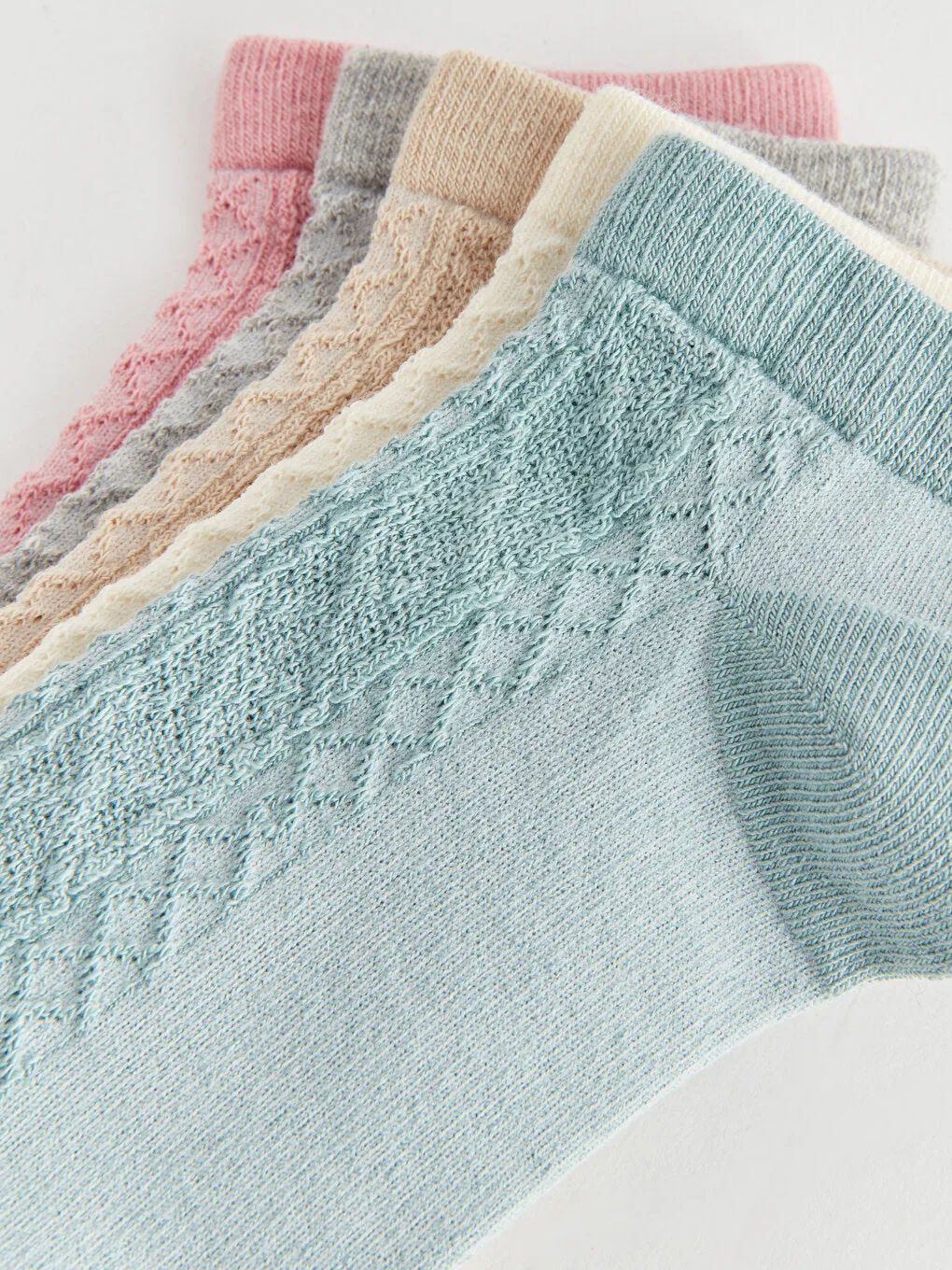 Self Patterned Women's Booties Socks Pack of 5