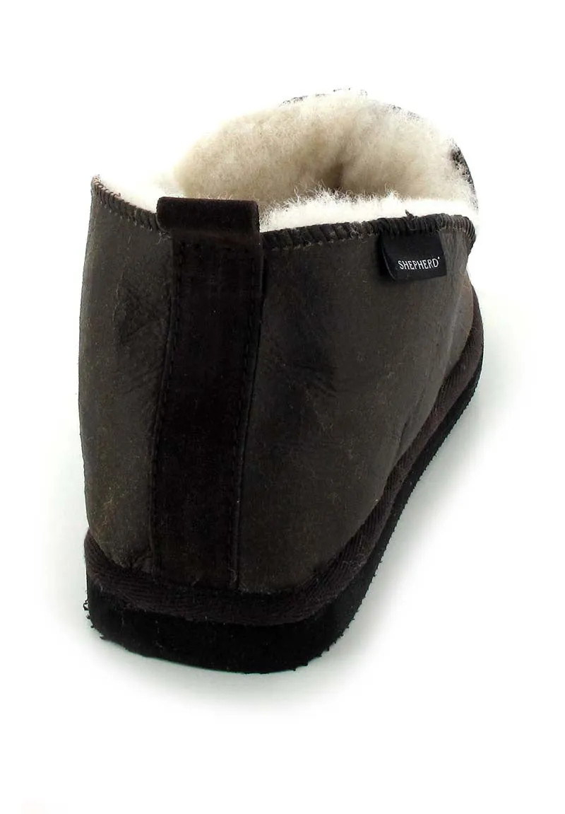 SHEPHERD Men's Ankle-High Shearling Slippers Anton