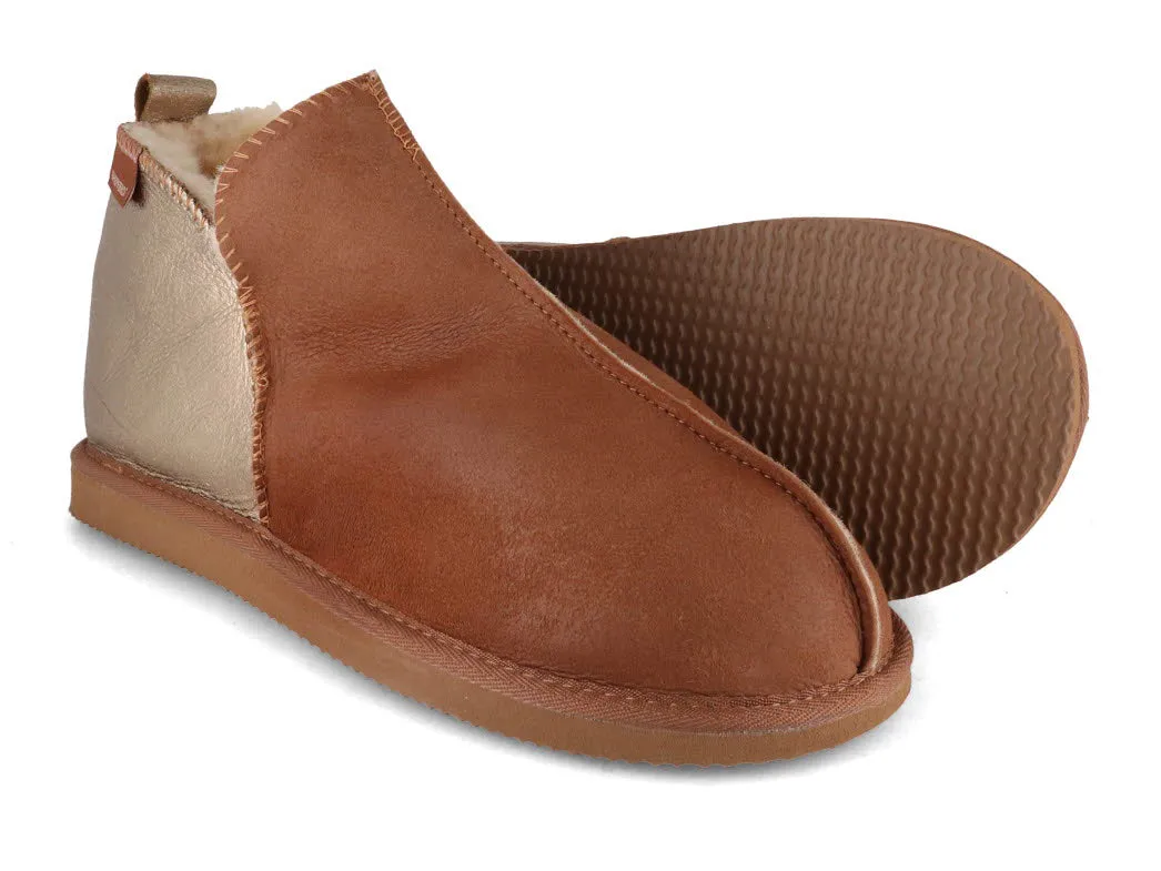 SHEPHERD Women Lambskin Boots 'Annie', cognac gold