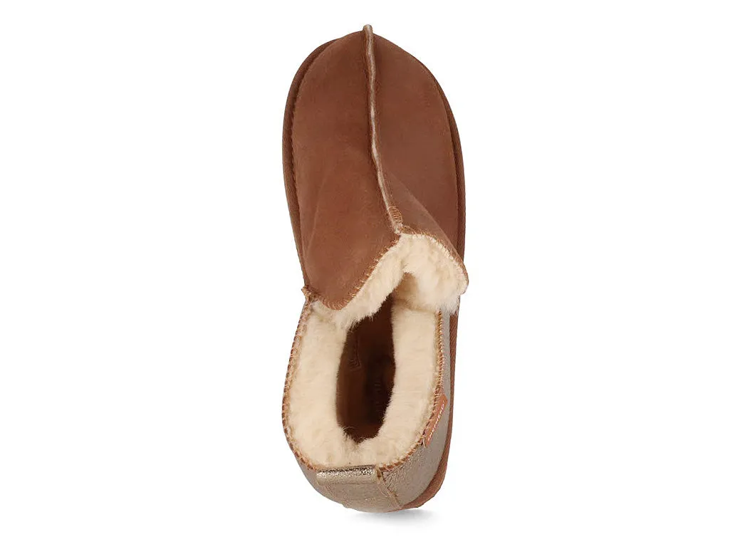 SHEPHERD Women Lambskin Boots 'Annie', cognac gold
