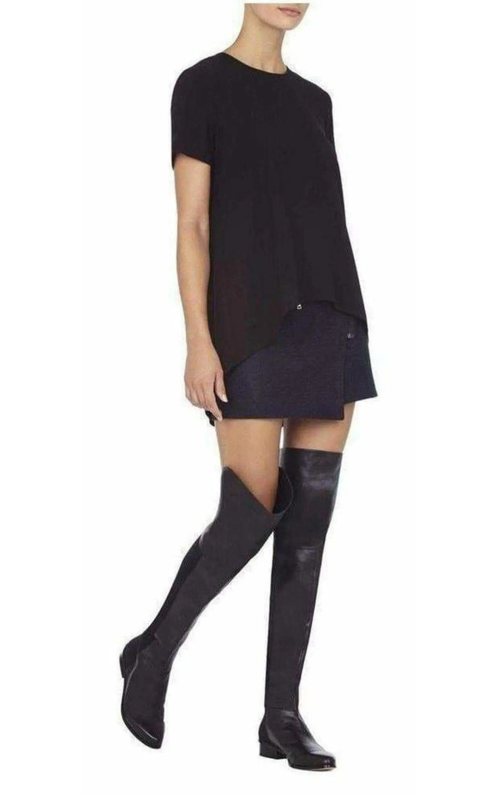 Slink Over the Knee Black Leather Boots