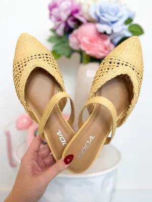 Soda Eladio Raffia Slip On Mule