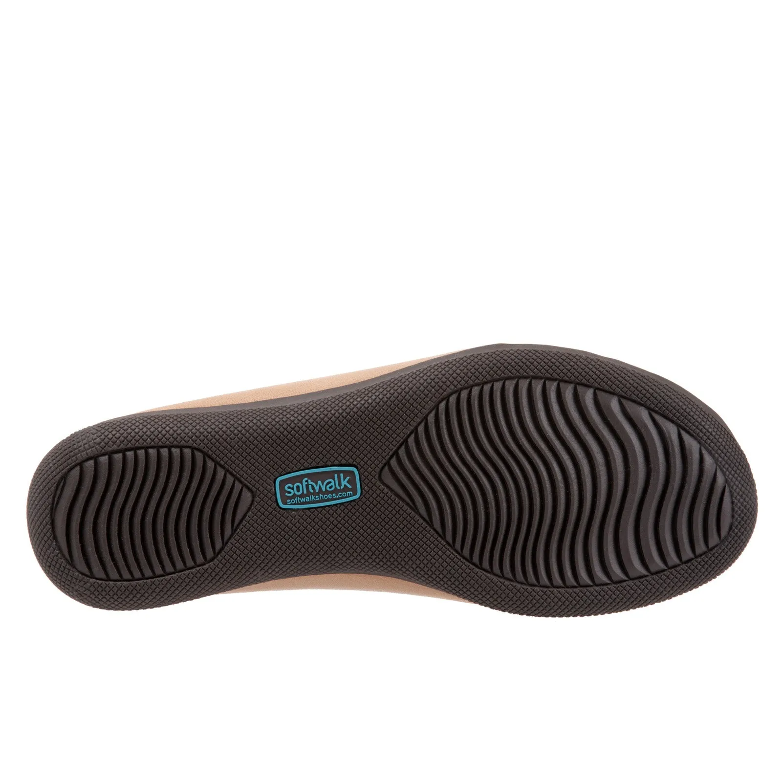 Softwalk San Marcos Woven S1366-102 Womens Brown Leather Mule Flats Shoes