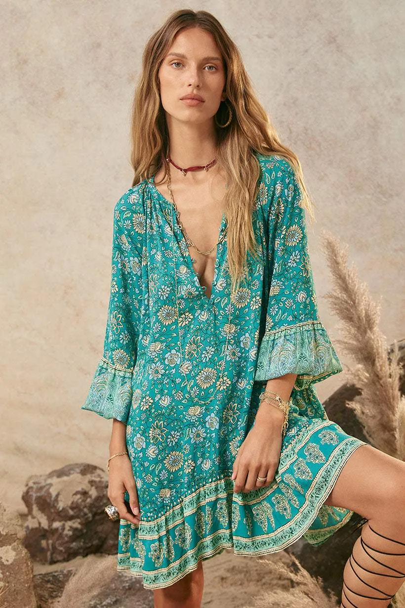 Spell Elysian Tunic Dress Jade