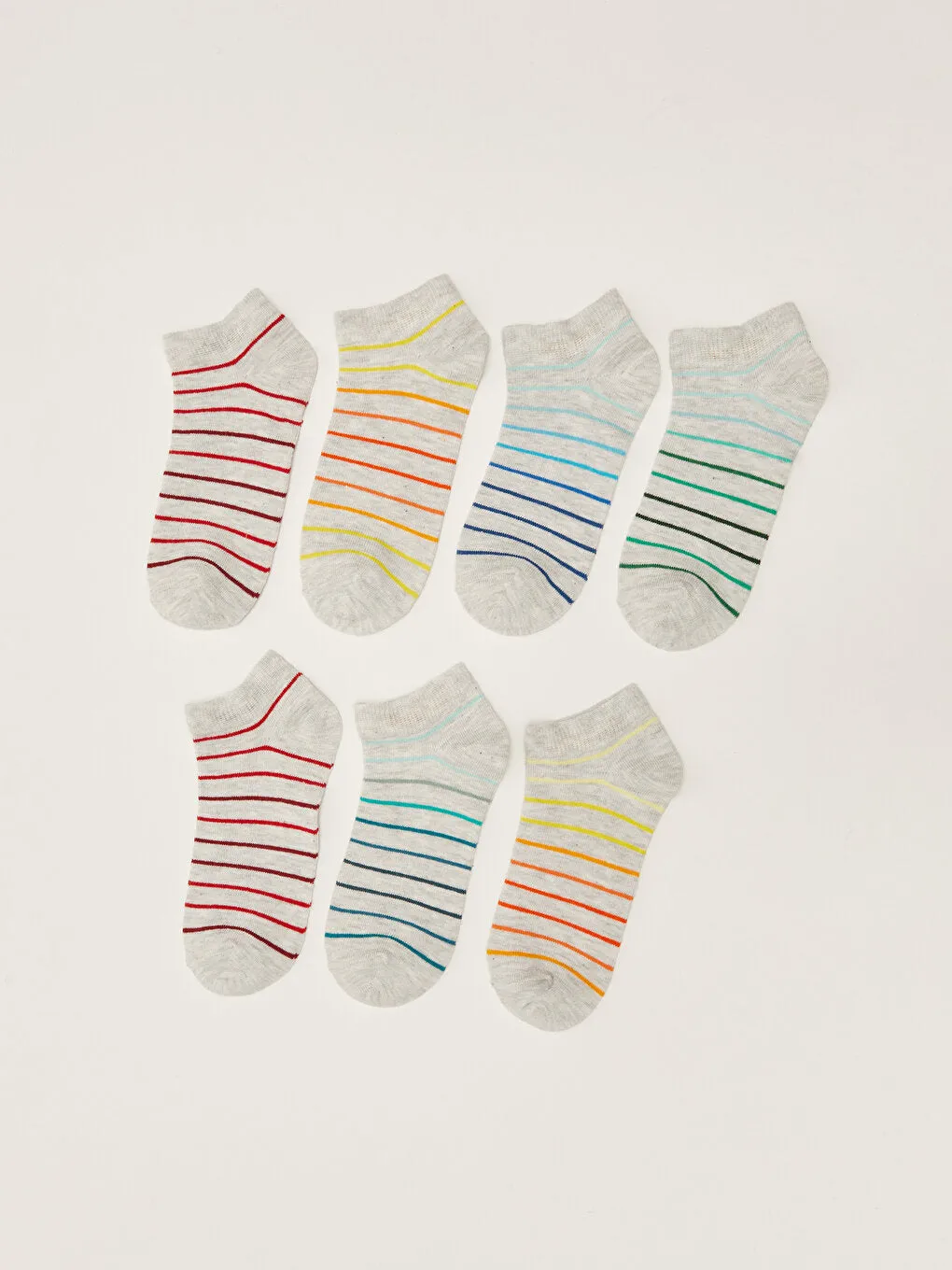 Striped Boy's Booties Socks 7-pack